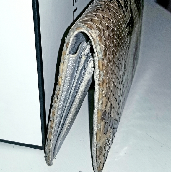 SOLD Chanel RARE Python Long Wallet - Picture 5 of 8